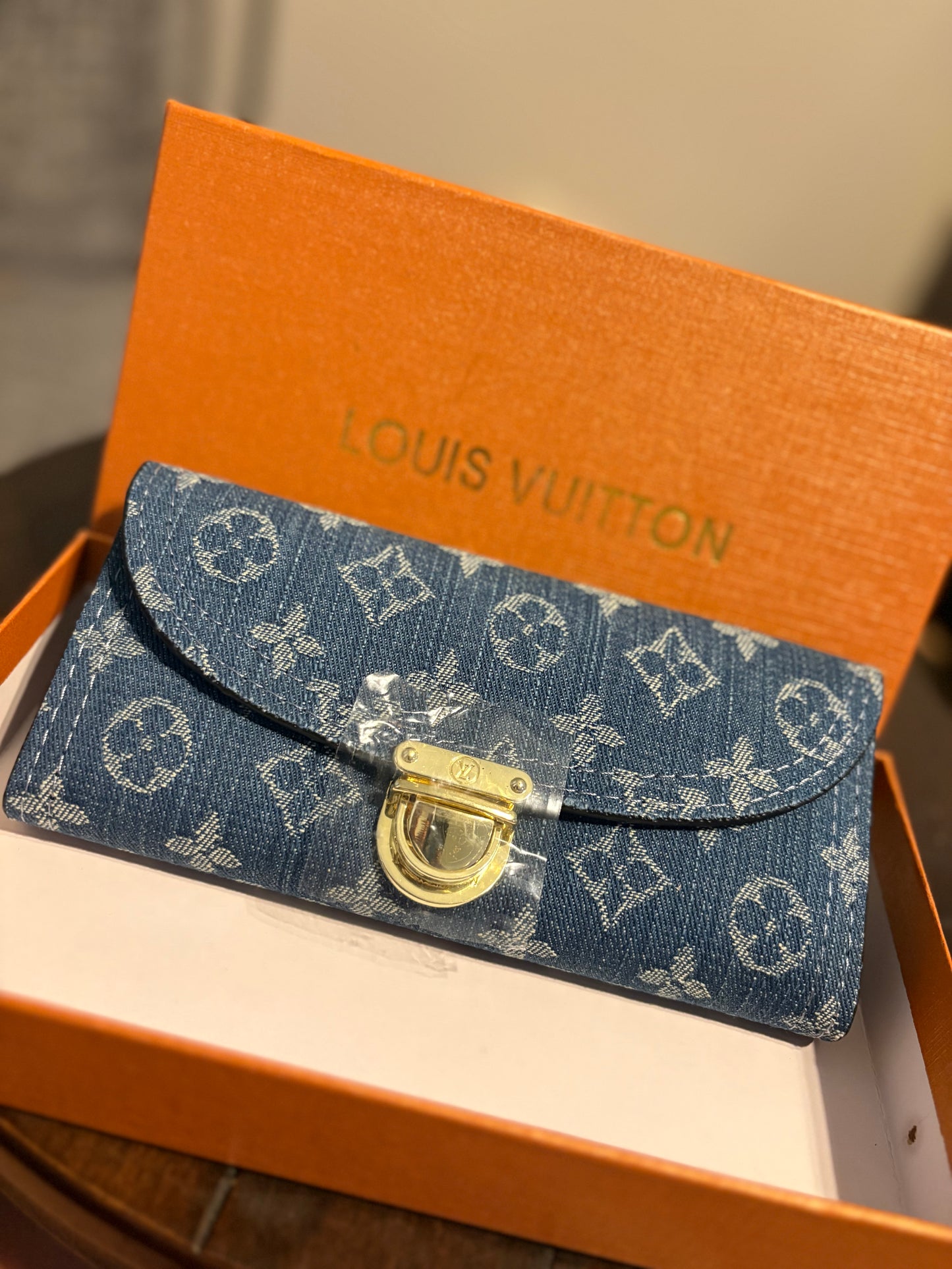 LV Inspired Wallet
 - Blue