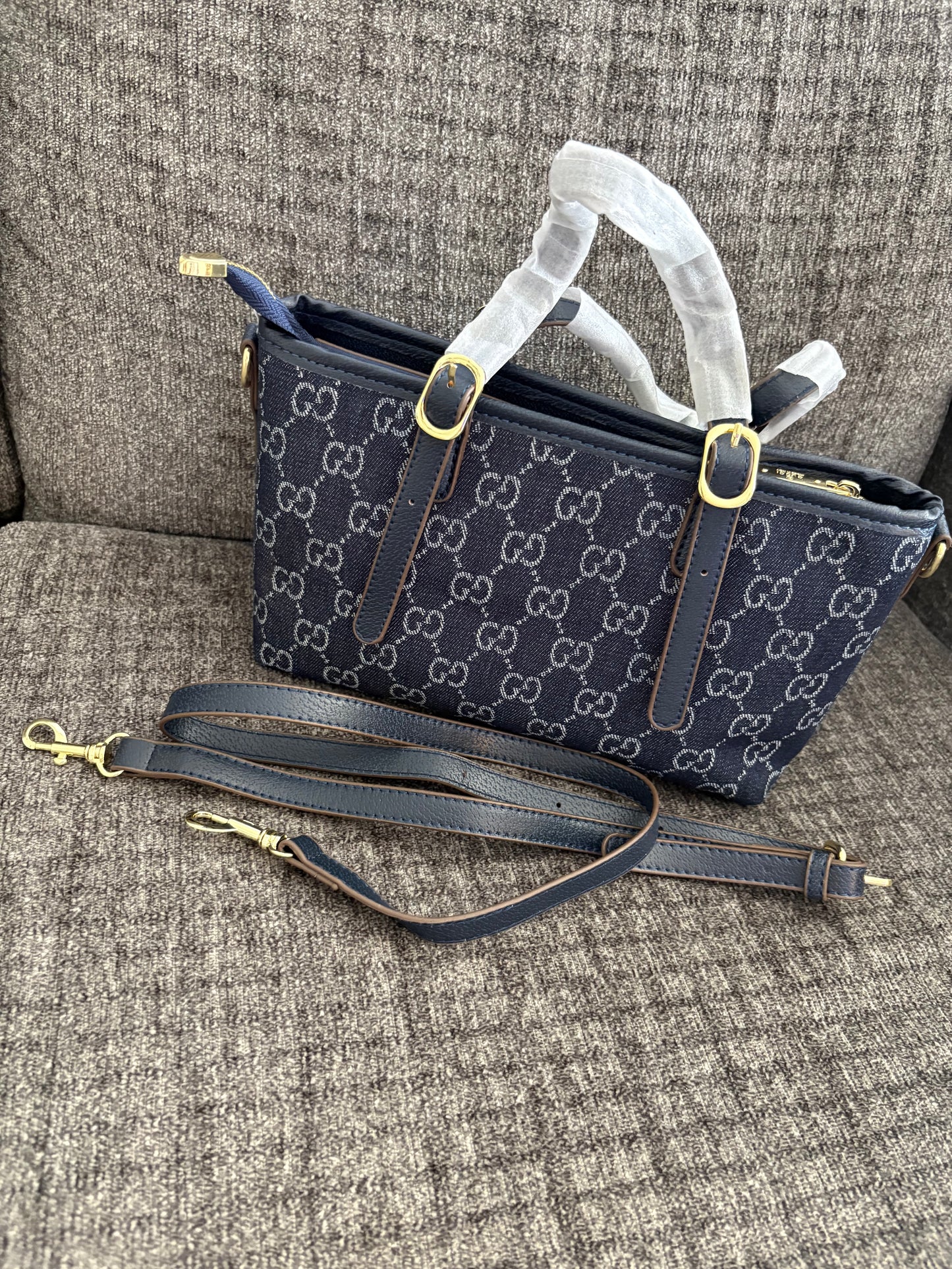 Denim ‘G’ purse